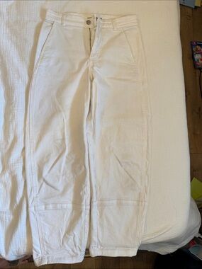 Everlane Barrel White Pant